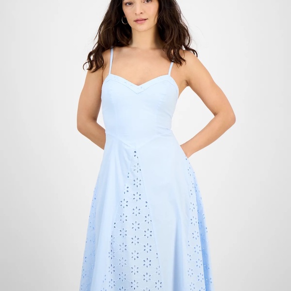 NEW And Now This Petite V-Neck Sleeveless Eyelet Maxi Dress XS petite - Picture 6 of 7